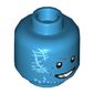 Minifig Head Yondu, Bright Light Blue Tattoos, Silver Teeth Print