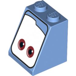 Slope 65° 2 x 2 x 2 with Bottom Tube and Eyes, Brown (Guido) Print