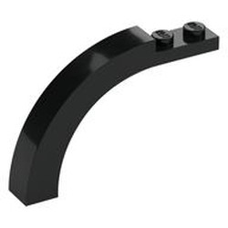 LEGO part  BRICK 1X1X3 1/3, W/ ARCH in Black