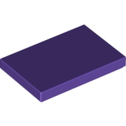 LEGO part 26603 FLAT TILE 2X3 in Medium Lilac/ Dark Purple