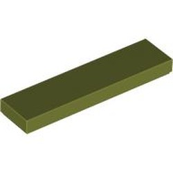 LEGO part 2431 Tile 1 x 4 with Groove in Olive Green