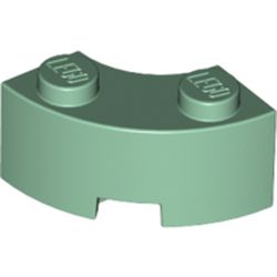 LEGO part 85080 BRICK 2X2W.INSIDE AND OUTS.BOW in Sand Green