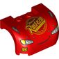 Vehicle Body, Wheel Arch / Mudguard 3 x 4 x 1 2/3 Curved with Front with Headlights, Grill and 'Rust-eze' Print (10730-1)
