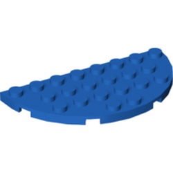 LEGO part 22888 1/2 CIRCLE PLATE 4X8 in Bright Blue/ Blue