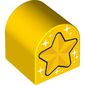 Duplo Brick 2 x 2 x 2 Curved Top with Stars Print