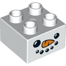 LEGO part BRICK 2X2, NO. 106 in White