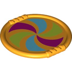 Duplo Disk with Lime, Azure and Magenta Spiral Print