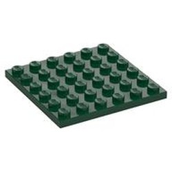 LEGO part  PLATE 6X6 in Earth Green/ Dark Green