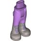 Minidoll Hips and Trousers with Back Pockets and Flat Silver Boots Print