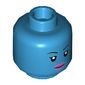 Minifig Head Aayla Secura, Eyebrows and Pink Lips, Neutral / Angry Print