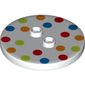 Plate Special Round 4 x 4 with 2 Studs and Polka Dot Print