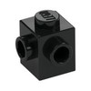 Black Brick Special 1 x 1 with Studs on 2 Adjacent Sides