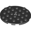 Black Plate Round 6 x 6 with Hole