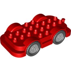 LEGO part 24911 WHEELBASE 4X8, ASSEMBLY in Bright Red/ Red