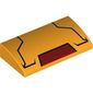 Slope Brick Curved 2 x 4 x 2/3 No Studs, with Bottom Tubes and Iron Man Mask Print