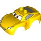 Duplo Car Body, 2 Top Studs and Spoiler with Cruz Ramirez Print