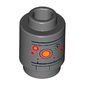 Brick Round 1 x 1 Open Stud with Droid Head Print