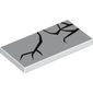 Tile 2 x 4 with Black Cracks Print