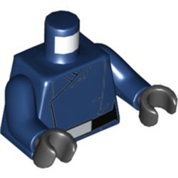 Torso First Order Officer Uniform Print, Dark Blue Arms, Black Hands