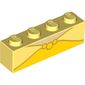Brick 1 x 4 with Belle Dress print