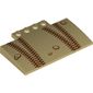 Slope Curved 5 x 8 x 2/3 with Reddish Brown Tyre Tracks print