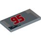 Tile 2 x 4 with Red '95', Exhaust Pipes Print (Lightning McQueen)