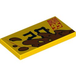 Tile 2 x 4 with '95' and Mud Print
