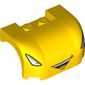 Vehicle Body, Wheel Arch / Mudguard 3 x 4 x 1 2/3 Curved with Front with Headlights, Smile Print (Cruz Ramirez)