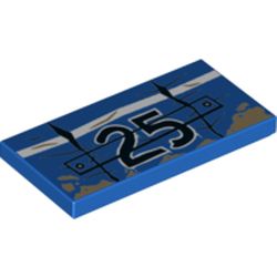 Tile 2 x 4 with Car Door and 25 print