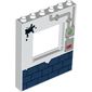 Panel 1 x 6 x 6 with Window with Oil Stain, Brick Wall and Garage Door Buttons print