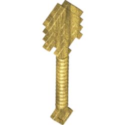 LEGO part 18791 Equipment Shovel Blocky (Minecraft) in Warm Gold/ Pearl Gold