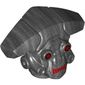Minifig Head Special, Droid with Red Eyes and Mouth Print (M-OC Hunter Droid)
