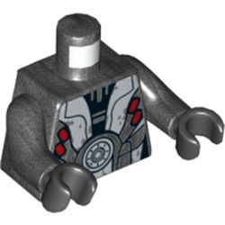 Torso Armor with Silver and Red Print (M-OC Hunter Droid), Pearl Titanium Arms, Black Hands