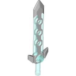 Weapon Sword Long with Angular Crossguard Light Bluish Gray Pattern