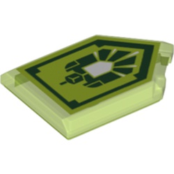 Tile Special 2 x 3 Pentagonal with Nexo Power Shield Print - Gamma Rays