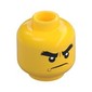 Minifig Head Cole, Bushy Eyebrows, Smile / Angry Print
