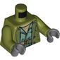 Torso Jacket over Sand Green Vest with Belt Print (Steve Trevor), Olive Green Arms, Dark Bluish Gray Hands
