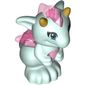Creature, Dragon, Baby with Trans-Dark Pink Belly, Spines and Wings and Gold Horns Pattern (Lula)