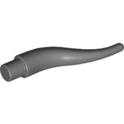 LEGO part HORN 2,5M 3,2 WITH SHAFT in Dark Stone Grey / Dark Bluish Gray