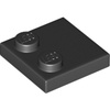 Black Plate Special 2 x 2 with Only 2 studs
