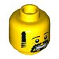 Minifig Head Shen-Li / Torben, Eyebrows, Sideburns, Goatee, Scared Print [Hollow Stud]