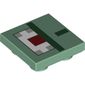 Tile Special 2 x 2 Inverted with Pixelated Dark Green, Dark Red, White and Gray Print (Minecraft Guardian)