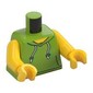 Torso Hoodie with White Drawstrings, and Front Pockets Print, Yellow Arms and Hands
