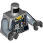 Torso Scuba Suit with Utility Belt with 3 Pouches Front, 2 Pouches Back Print, Sand Blue Arms, Black Hands