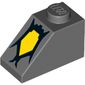 Slope 45° 2 x 1 with Bottom Pin with Yellow Monster Eye Print