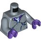 Torso Dark Purple Cracks Print, Sand Blue Arms, Dark Purple Hands
