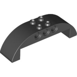 LEGO part 28918 BOW UPPER PART 2X8X2 Ø4.85 in Black