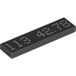 Tile 1 x 4 with White Digital Format '113' and '42.78' (Lap Time) Print