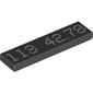 Tile 1 x 4 with White Digital Format '113' and '42.78' (Lap Time) Print