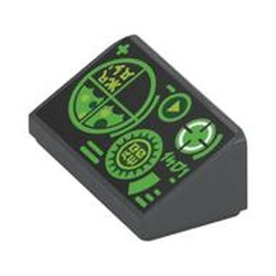 Slope 30° 1 x 2 x 2/3 with Green Screens and Controls Print